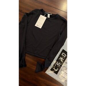 LSKD All Day Long Sleeve Tee Black Training Top WALS02466 Size M NEW